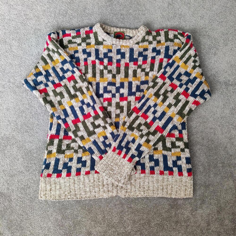 Vintage Boston Trader Limited Edition Men's Sweater Size XL Linen Cotton Retro